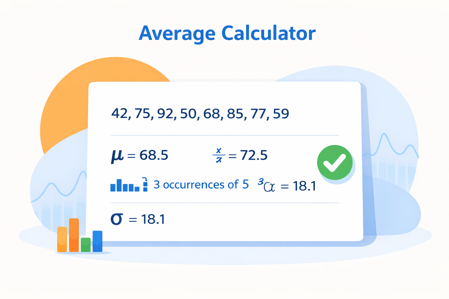 Average Calculator: Mean, Median, Mode, Range, and Standard Deviation