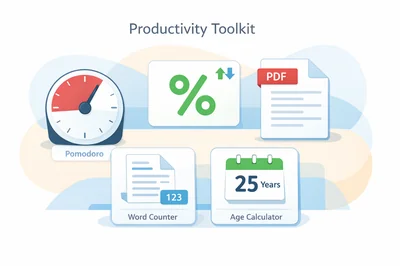 6 FastToolsy Tools to Work Faster: Focus, Calculate, Write, and Handle PDFs – Free Online Tool
