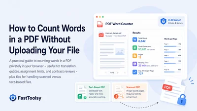 How to Count Words in a PDF Without Uploading Your File – Free Online Tool